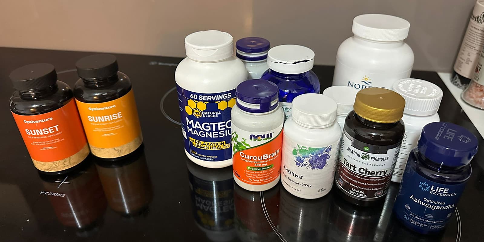 collection of different nutrition supplements