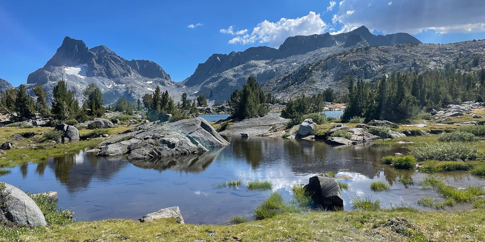 green mountain landscape on the John Muir Trail