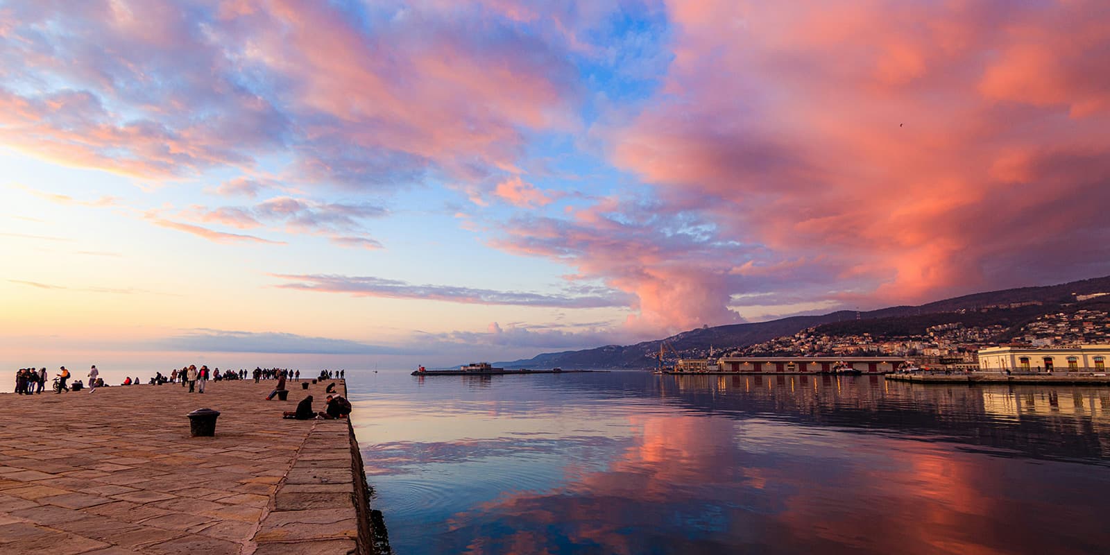 city of Trieste on the Mediterranean Sea