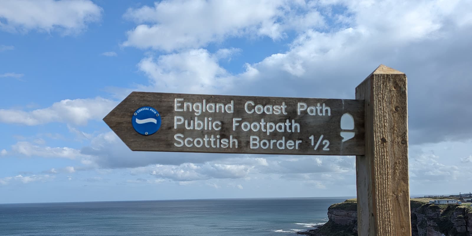 waymarker on the England Coast Path