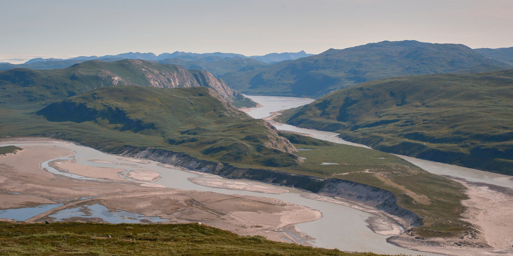 mountain valley in Greenland on the Ice Ridge Trail