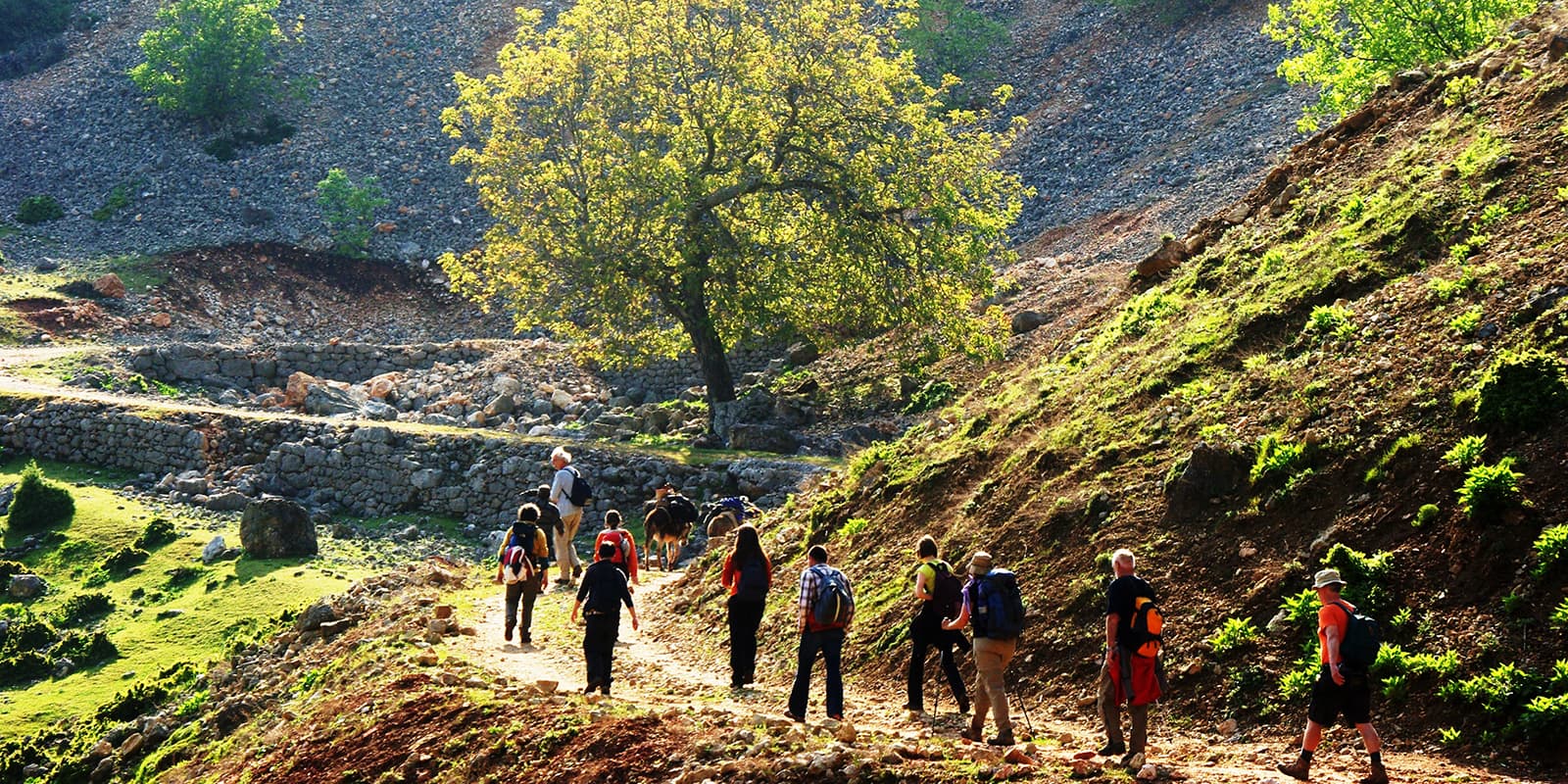 group of hikers on the Via Egnatia